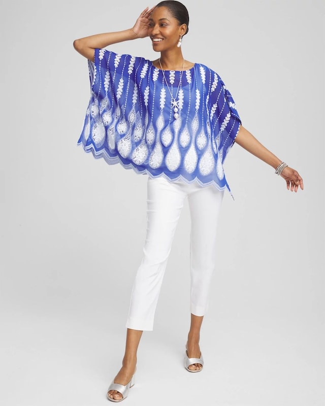 Cutwork Embroidered Poncho - image 2